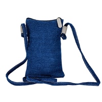 Beauty after Bruises - Muralappi Journey Genuine Leather/Denim Canvas "Hippie" Bag (13 X 19cm) 