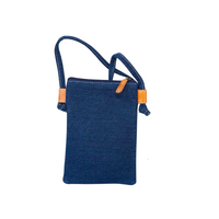 Muralappi Journey Genuine Leather / Denim Cross Body "Hippie" Bag [13 X 19cm] - Kangaroo in Summer Flowers
