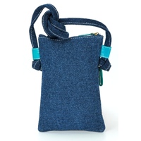 Muralappi Journey Genuine Leather/Denim Canvas "Hippie" Bag (13 X 19cm) - Sea Turtles