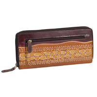 Muralappi Journey Genuine Multi Leather Travel Wallet (25cm x 15cm) - Stronger Together (TAN)