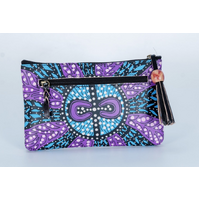 Nikki Dee Designs Genuine Leather Vanity Small Case (18cm x 11cm) - Grandmothers Wildflower