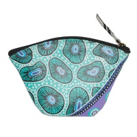 Nikki Dee Designs Genuine Leather Coin Purse (12cm x 8cm) - Looking for Periwinkles
