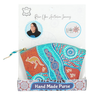 Nikki Dee Designs Genuine Leather Coin Purse (12cm x 8cm) - Tracks on Country