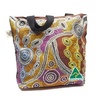 Ancient Path Living Country Cotton Canvas Shopping Bag (43cmx38cmx10cm) - Umoona Arts