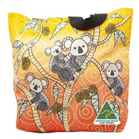 Yakinno Gunditjmarra Dreaming Cotton Canvas Shopping Bag (38cmx43cmx10cm) - 	 Gunditjmara Koalas
