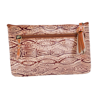 Yakinno Gunditjmara Dreaming Genuine Multi Leather Small Vanity Case - River Kangaroo [colour: Tan]