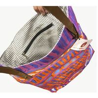 Better World Aboriginal Art Printed Cotton Canvas Shoulder Tote Bag (43cm x 38cm) - Yam & Bush Tomato Dreaming