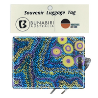 Bunabiri Aboriginal Art Hard Luggage Tag - Seven Sisters