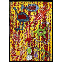 Aboriginal Tucker - Plato Aboriginal Art Wooden Frame Tray A3 Jigsaw Puzzle (24pce) 