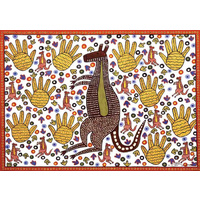 Plato 24pce Abortiginal Art  Wooden Puzzle - Kangaroo