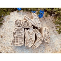 Aboriginal Tools Eco Stampers (For Play Dough) Natural Dough Cutters