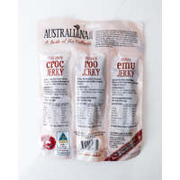 Australiana Tastes TRIPLE PACK Jerky (45g) ROO-EMU-CROC