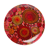Warlukurlangu Aboriginal Art 7" Round China Plate - Emu Dreaming