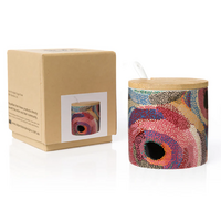 Martumili Artists Aboriginal Art Fine Porcelain Sugar Bowl Set - Punmu waterhole