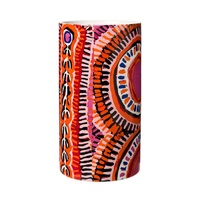 Warlukurlangu Aboriginal Art Fine Porcelin Vase - Two Dogs Dreaming