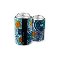 Bunabiri Aboriginal Art Can Cooler - Colours of the Reef