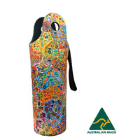 Utopia Aboriginal Art Neoprene Water Bottle Cooler - Bush Medicine