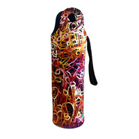 Utopia Aboriginal Art Neoprene Wine Bottle Cooler - Awelye (Women's Ceremony)