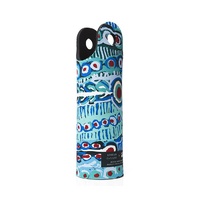 Warlukurlangu Aboriginal Art Neoprene Water Bottle Cooler - Two Dogs Dreaming