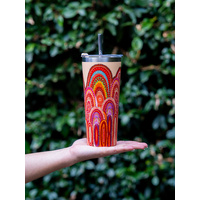 Koh Living Aboriginal Art Stainless Steel Tumbler (680ml) - Home