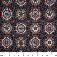 Alura Seed Dreaming (Red) - Aboriginal design Fabric