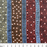 Four Seasons (Red) - Aboriginal design Fabric