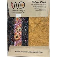 Aboriginal Fabric 4pce Quarter Pack [MULTI] - Aboriginal Design Fabric