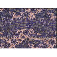 Dreaming Bush Plum [Pink/Purple] [SCRAP 1.5M] - Aboriginal design Fabric