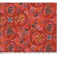 Popular Bush Tucker (Brown) [SCRAP 1.3M] - Aboriginal design Fabric