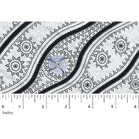 Stars in the Sky (WHITE) [SCRAP 40CM] - Aboriginal design Fabric