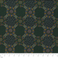 Wildflowers & Bush Tucker (Green) - Aboriginal design Fabric
