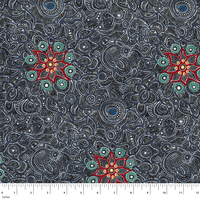 Yallaroo (Black) - Aboriginal design Fabric