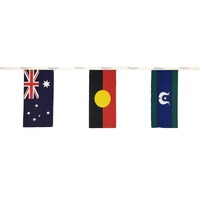 3 Flag Bunting (10m) - Australian/Aboriginal/TSI [Material: Cloth]