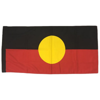 Australian Aboriginal Flagpole Flag  - Knitted Polyester [size: Large]