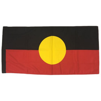 Aboriginal Flagpole Flag - Woven Polyester [size: Large]