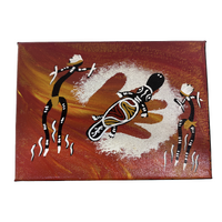 Original Aboriginal Art Stretched Canvas (18cm x 13cm) - Platypus