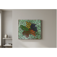 Original Aboriginal Art Painting Stretched Canvas (25cmx30cm) - Bush Berries