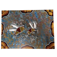 Original Aboriginal Art Stretched Canvas (40cm x 30cm) - Dancing Brolgas