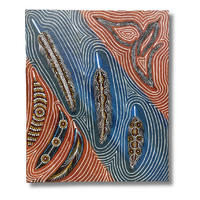 Original Aboriginal Art Painting Stretched Canvas (50cmx60cm) - Feathers of Country