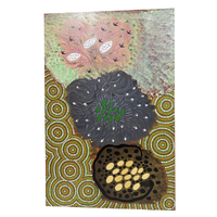 Original Aboriginal Art Stretched Canvas (90cm x 60cm) - Nests on Country