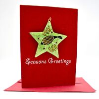 Better World Aboriginal Art Christmas Decoration Card - Long Neck Turtle