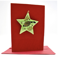Better World Aboriginal Art Christmas Decoration Card - Long Neck Turtle