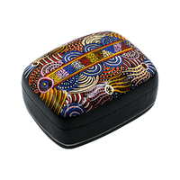 Better World Aboriginal Art Lacquered Large Trinket Box - Mulga Country
