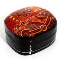 Better World Aboriginal Art Lacquered Medium Box - Hailstorm Dreaming