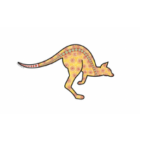 Dreamtime Air Aboriginal Art Air Freshener - Kangaroo Morning Sunrise (Citrus Scent)
