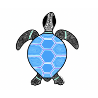 Dreamtime Air Aboriginal Art Air Freshener - Turtle Ocean Breeze (Tropical Coconut Scent)