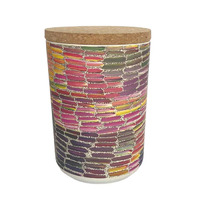 Utopia Aboriginal Art Bamboo Fibre 15cm Cannister (Large) - Desert Yam (Multi)