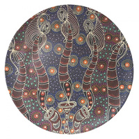 Utopia Aboriginal Art Bamboo Dinner Plate Set (4) - Dreamtime Sisters