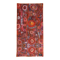 Utopia Aboriginal Art Waffle Microfibre Large Beach Towel (164cm x 80cm) - Awelye
