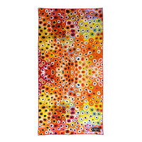Utopia Aboriginal Art Waffle Microfibre Large Beach Towel (164cm x 80cm) - Soakage